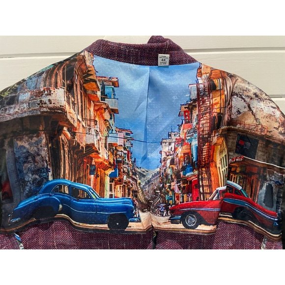 ROBERT GRAHAM Men's 44 Champagne purple Linen Blend Suit sport Coat Tailored Fit - Picture 11 of 16